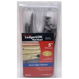 FastenMaster LedgerLOK 5” Flat Head Deck Ledger Fastener 12 screws FMLLF005 NEW