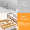Ryqtop Bamboo Drawer Dividers 4" High, 16.5-22" Adjustable Drawer Organizers