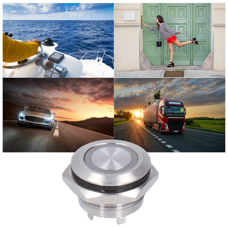 5Pcs Momentary Push Button Switch Metal Auto Reset Ultra Thin