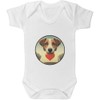 Azeeda 0-3 Month 'Jack Russell Love Note' Baby Grow/Bodysuit (GR00159488)