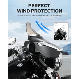 Benlari 8" Smoke Motorcycle Windshield Windscreen Fit for 1996-2013 Harley Davidson Touring Street Glide Electra Glide Tri Glide FLHT FLHX FLHTK FLHTC FLHTCU