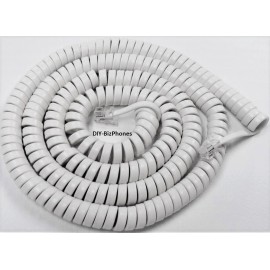 DIY-BizPhones-NEC-UX5000 Bright White 25Ft Long Handset Cord for NEC UX5000 Phone IP3NA 12TXH 22B