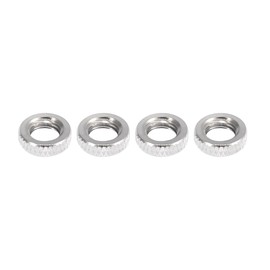 X AUTOHAUX 4pcs Silver Tone French Type Valve Air Inflator Adapter Nut Washer for Bike Tire Valve