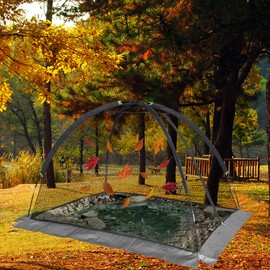 Pond Net Dome, 13x17ft Pond Cover Tent, Pond Netting for Koi Ponds Garden Cover Protective Tent Dome, Pond Covers for Outdoor Ponds, Fish Pond Net Cover Dome, Pond Net Cover with Zipper