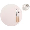 Wipeable Placemats and Coasters Leather Table Mats Waterproof Heat-Resistant Easy