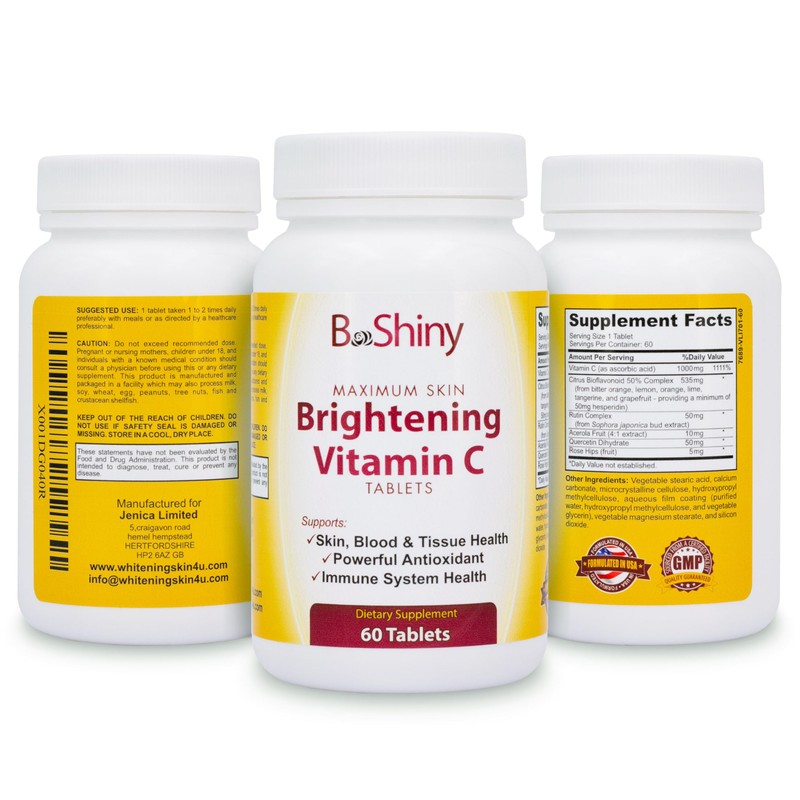 Vitamin C 1000mg Maximum Skin Brightening with Rose HIPS and