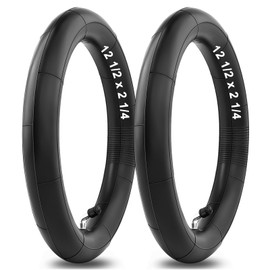 Amitor 12 1/2 x 2 1/4 (57-203) Pushchair Inner Tube, 12 Inch Bicycle Inner Tube with Silver Valve 45°, 12.5 x 2.25 Inner Tube Thickened Compatible for Pushchairs Tricycle Balance Bike Bicycle