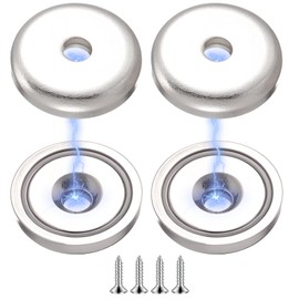 Yaocom 4 Pcs Concealed Magnetic Door Catch Top Ball Catch Replacement Hardware for Dummy Doors Closure Wardrobe Closet Cupboard Kitchen Bathroom Room Automatic Close