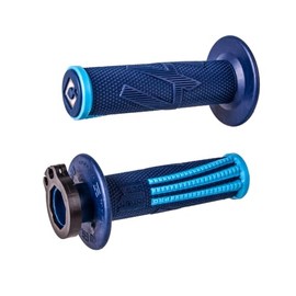 MX ODI Old Dutch International Jeff Emig PRO V2 Lock On Motorcycyle Grips - Blue/Light Blue