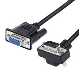 RIIEYOCA 90 Degree VGA Cable, 0.5M (D), Supports 1080P Full HD, Compatible with Monitor, Personal Computer, TV, Projector