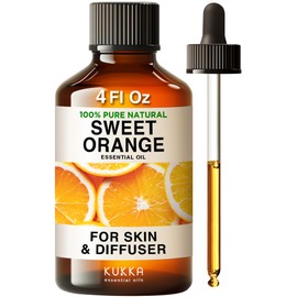KUKKA essential oils Frankincense Oil for Skin & Sweet Orange Essential Oil for Diffuser - 100% Natural Aromatherapy Grade Essential Oils Set - 2x4 fl oz - Kukka