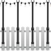 Mutovlin 24Pack String Light Poles,5 Ft Light Poles for Outside