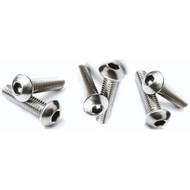 6 x 1/4" DIAMETER x 1/2" LONG 20 TPI UNC BUTTON HEAD BOLTS A2 STAINLESS STEEL SOCKET ALLEN HEAD BOLT, MOTORBIKES, CLASSIC CARS, CAMERA MOUNTS ETC