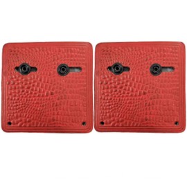 Wrestling Belt Display Wall Mount Hanger Black Leather Heavy-Duty Universal Belts Multiple Display 2 Pcs (Red)