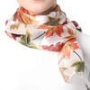 CBC Crown Autumn Fall Leaves Leaf Pattern Silky Feel Scarf