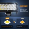 Nilight LED Light Bar with Amber/Black Covers 20Inch 126W Spot