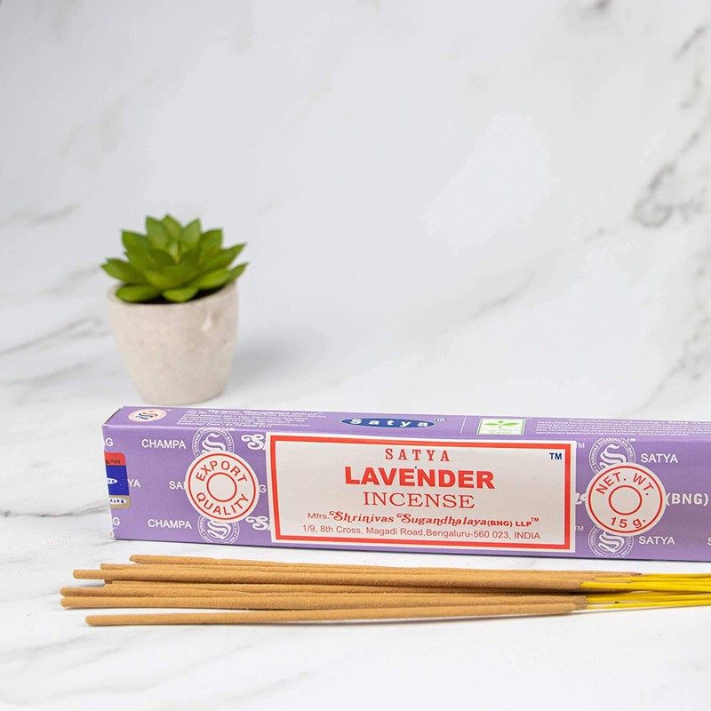 Incense Sticks Satya Incense, 12 Boxes, 180 g (Lavender)