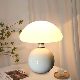 DKCONONY Mushroom Lamp for Bedroom Living Room,Mushroom Table Lamps for Bedside Night Stands,3 Color Temperature Desk Small Table Lamp,Cute Mini Modern Night Light Lamp,Unique Home Decoration