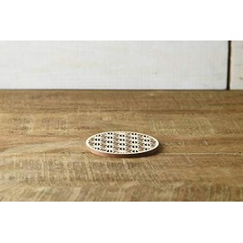 Yamani 47190251 Coaster Brown 3.5 inches (8.8 cm) Traditional Hinoki Kumitsu Pattern