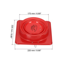 PATIKIL 7 Inch Metal Backdraft Damper, Airflow Backflow Preventer Vent Draft Blocker Duct Connector for Kitchen Bathroom Exhaust Fan HVAC, Red