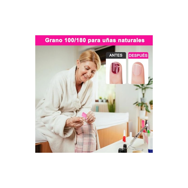 Diesisa Limas para U?as,30 Unidades de de U?as con Bloque