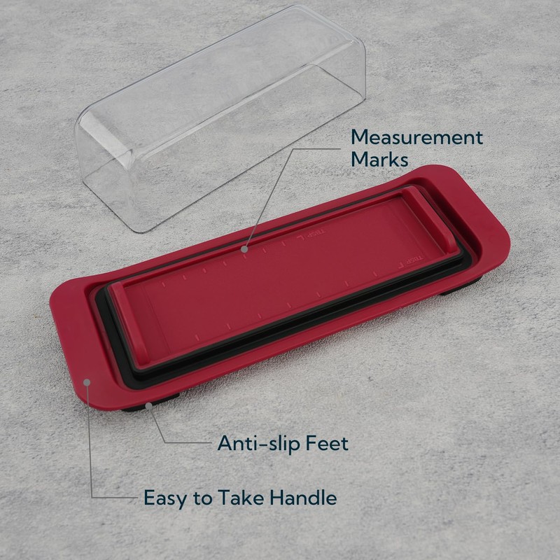 KITCHENDAO Airtight Butter Dish with Lid for Countertop and Refrigerator