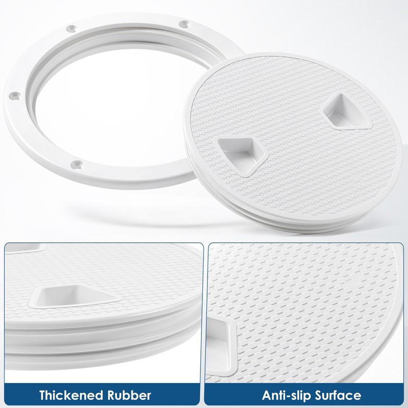 Moresis 2Pcs Boat Hatch- 4" 6" Deck Plate Marine Round