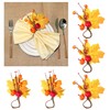 HADDIY Thanksgiving Napkin Ring, Fall Napkin Rings Set of 6