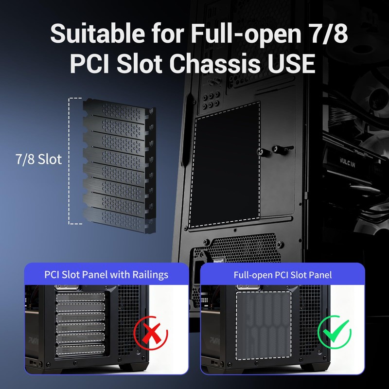BTBcoin Vertical GPU Mount with PCIE 4.0 Riser Cable 200mm,