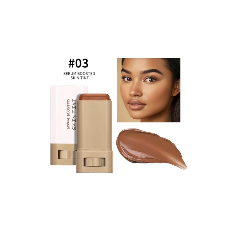 Base Maquillaje Barra Sérum Hidratante Color Contorno Facial Mujer Acabado