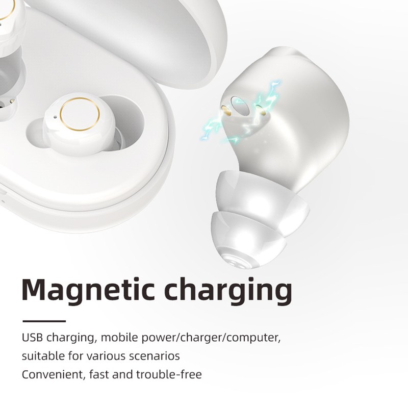 1 Pair Ear Canal Magnetic Charging Hearing Aids Intelligent Noise