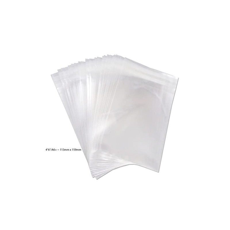 Cellophane Bags Self Seal 113mmx159mm - Clear Cello for 4"x6"