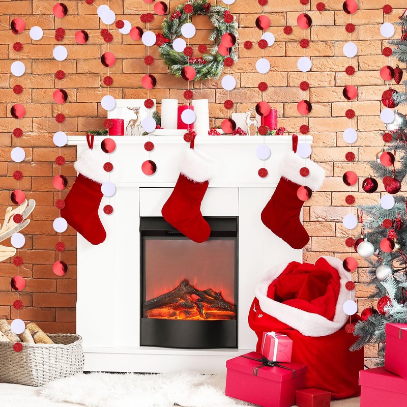 Outus 10 Pieces Round Dots Hanging Garland Each Length 13.1ft