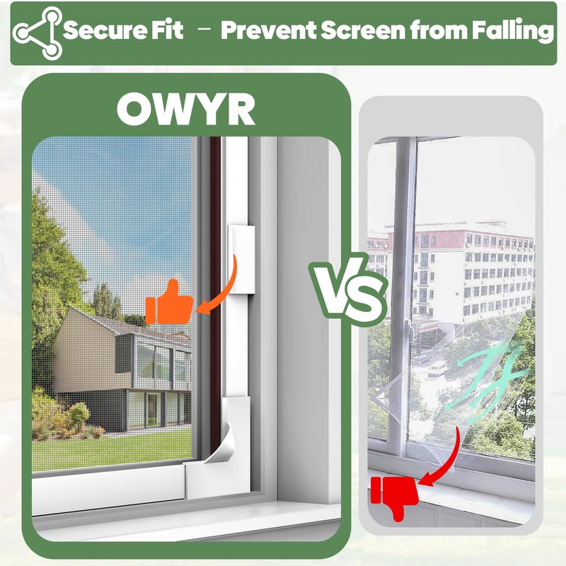 OWYR Magnetic Window Screen DIY Accessories with 8pcs Window Screen