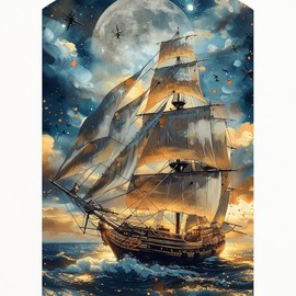 CafePress Vintage Sailing Ship Design Standard Size Playing Cards