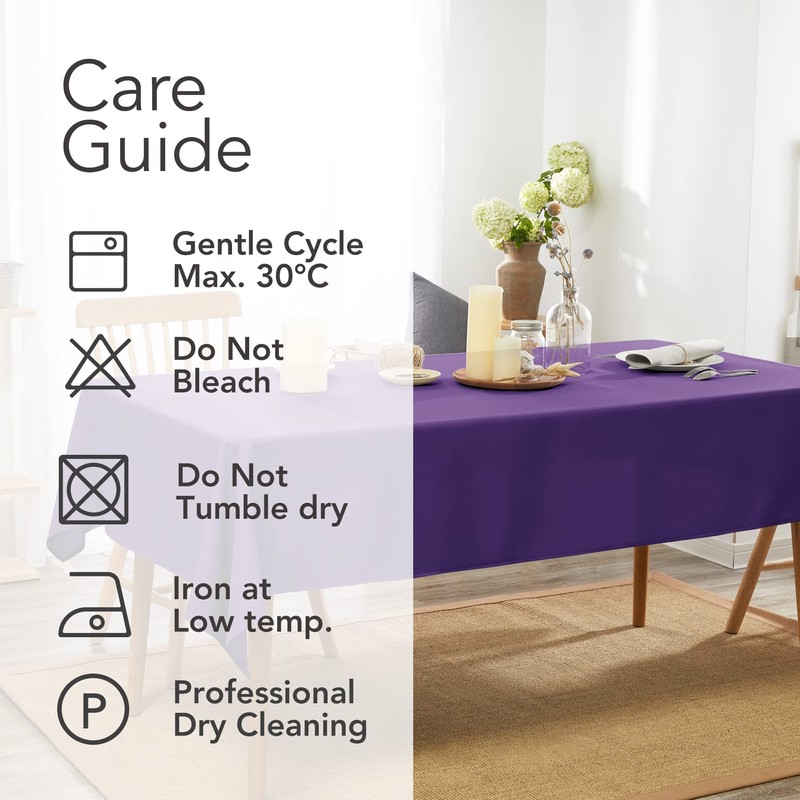 Deconovo Oxford Decorative Water Resistant Tablecloth Wipeable Rectangle Tablecloth for