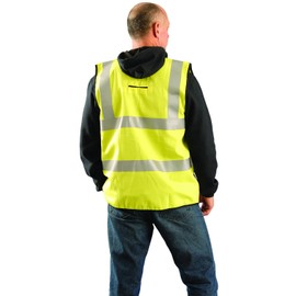 OccuNomix LUX-SSCFGFR-Y4X Classic Flame Resistant Cotton Dual Stripe Solid Vest, HRC 1, 4X-Large, Yellow