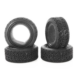KEEDA 1/10 RC Car 68mm Rally Tires Rubber Tyres for 1:10 RC On Road Car Traxxas Tamiya HSP HPI Kyosho 1/16 RC Rally Car (Black)