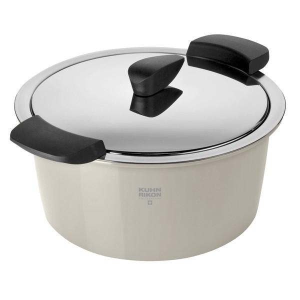 KUHN RIKON Hotpan Serving Casserole Pot, 3 Litre/22 cm, Sand,