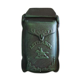 NACH Locking Mailbox, 7. 6 x 3 x 12. 8 inch, Antique Green Mailbox, Waterproof Mailboxes for Outside Wall Mount - The Cara Lockable Mailbox