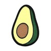 3.5" Embroidered Avocado Iron On Patch | Decorative Avocado Applique