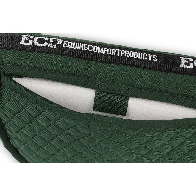 ECP Cotton Correction Half Saddle Pad - Memory Foam Pockets