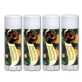 Joshua Tree Organic Lip Balm: 25 Flavor Varieties Made with Beeswax (4-pack, Peppered Pineapple)