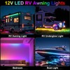 16.4FT RV Awning Lights with App / Remote Control, 12V
