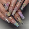 Press On Nails, Summer Spring Beauty Flower Fake Nails, Cute