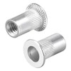 TA-VIGOR 100Pcs #8-32 Rivet Nuts, 304 Stainless Steel Knurled Flat