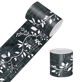 HOMETITUTE Wallpaper Border Peel and Stick Dark Botanical Vine Texture Decorative Wall Trim Self Adhesive Border for Walls Mirror Frame Accent Strip for Bedroom Bathroom Kitchen Living Room 4x196 Inch