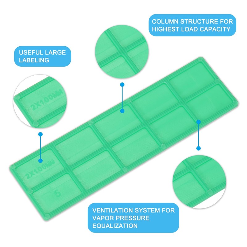 QUARKZMAN Pack of 60 Plastic Spacer Plates 100 x 28