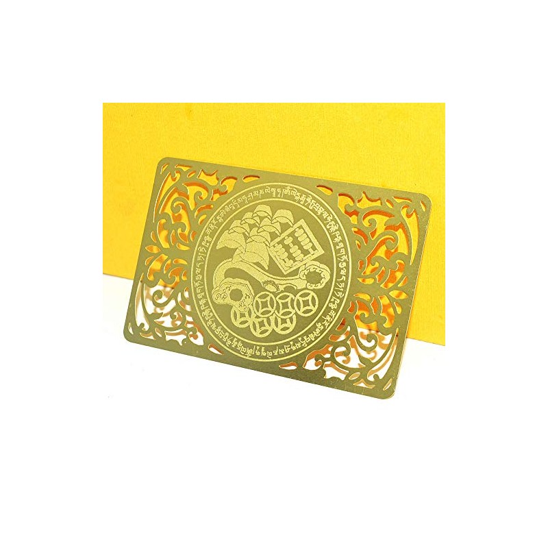 Feng Shui Wealth-Bringing Mongoose Gold Talisman Card W4124