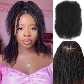 Afro Kinky Bulk Human Hair for Braiding Dreadlock Hair Twist Hair Extension 4C Afro Kinky Bulk Braiding Human Hair for Black Women Natural Color 16 Inch 100g